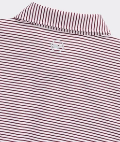 Polos<Vineyard Vines Bradley Stripe Sankaty Polo Crimson