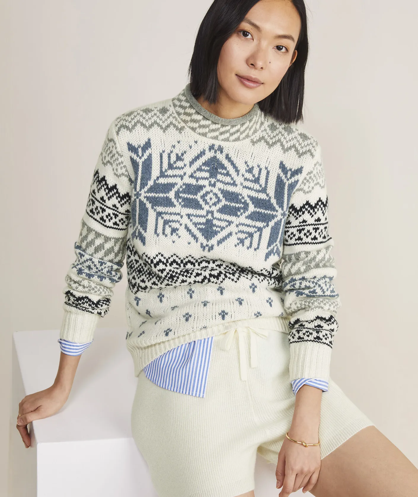 Sweaters<Vineyard Vines Breton Stripe Mockneck Sweater Spice