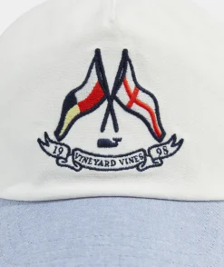 Hats<Vineyard Vines Burgee Flag 5-Panel Hat Marshmallow