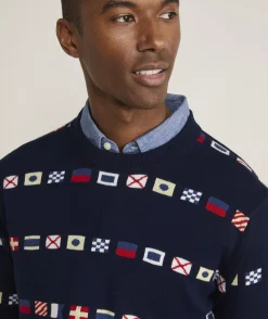 Sweaters<Vineyard Vines Burgee Flag Sweater Nautical Navy