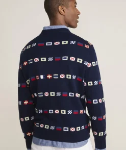 Sweaters<Vineyard Vines Burgee Flag Sweater Nautical Navy