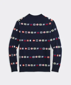 Sweaters<Vineyard Vines Burgee Flag Sweater Nautical Navy