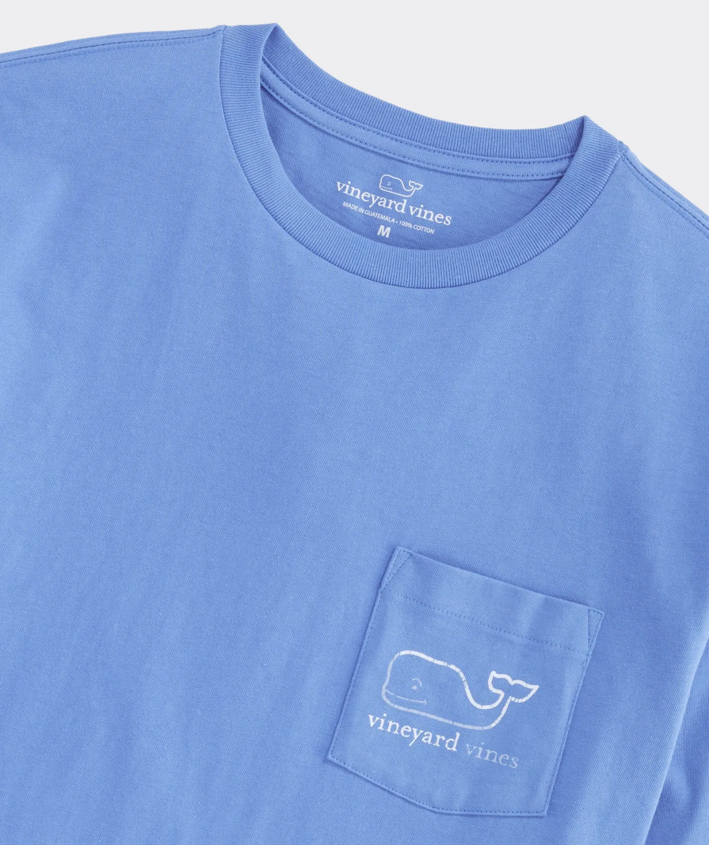 Tees<Vineyard Vines Burgee Vintage Whale Long-Sleeve Pocket Tee Hull Blue