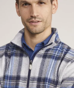 Quarter-Zips|Sweatpants & Sweatshirts<Vineyard Vines Calmwater Quarter-Zip Stone Plaid