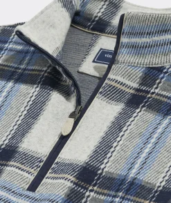 Quarter-Zips|Sweatpants & Sweatshirts<Vineyard Vines Calmwater Quarter-Zip Stone Plaid