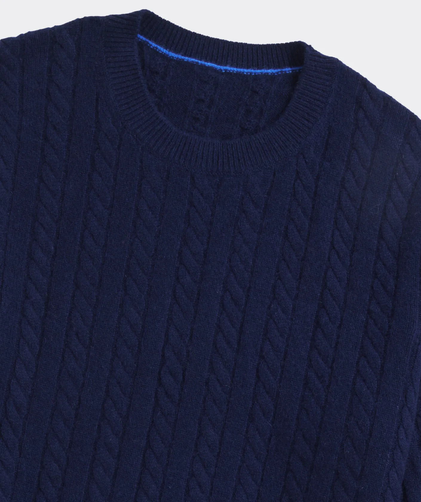 Sweaters<Vineyard Vines Cashmere Cable Crewneck Sweater Nautical Navy