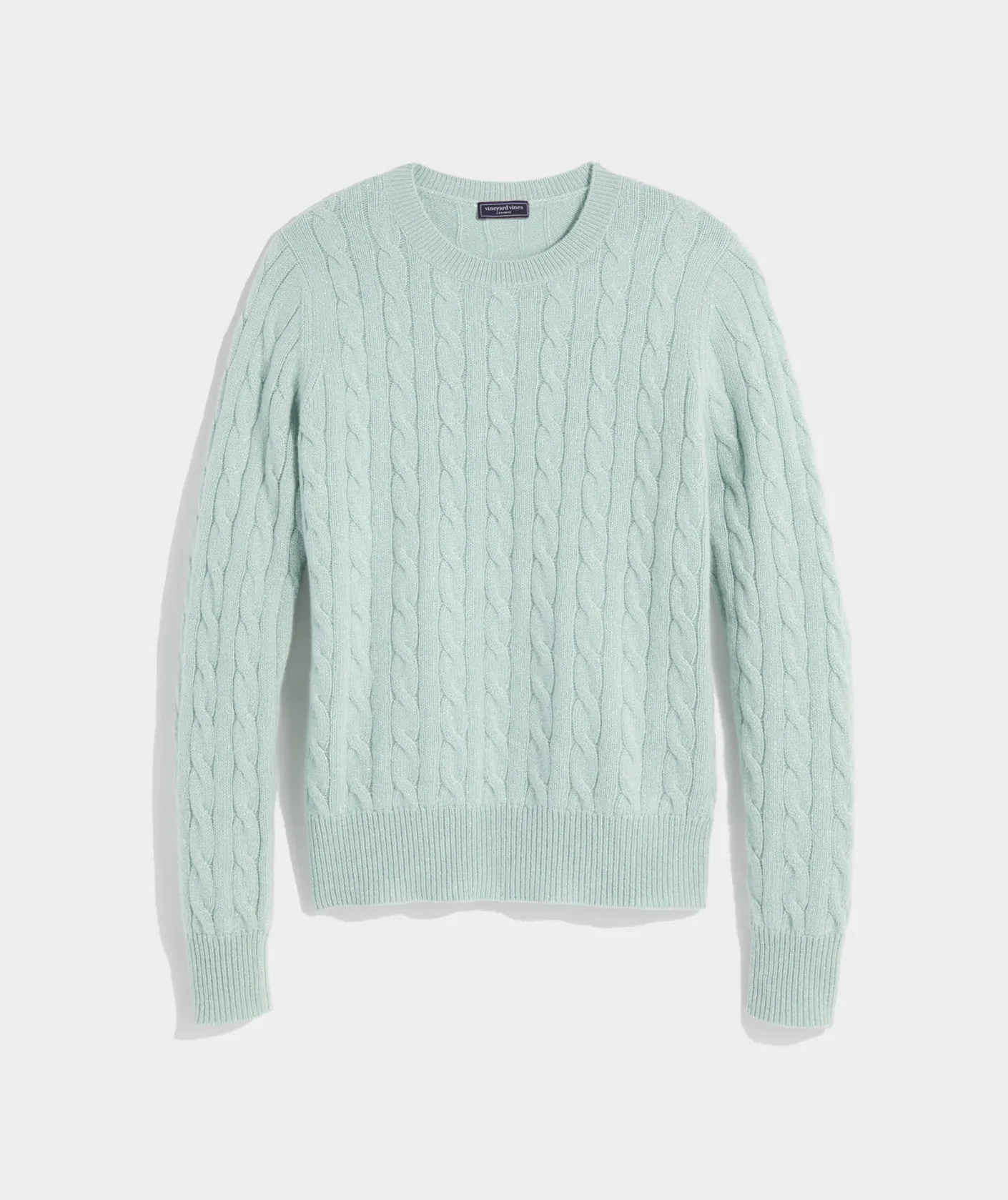 Sweaters<Vineyard Vines Cashmere Cable Shine Crewneck Sweater Jet Black
