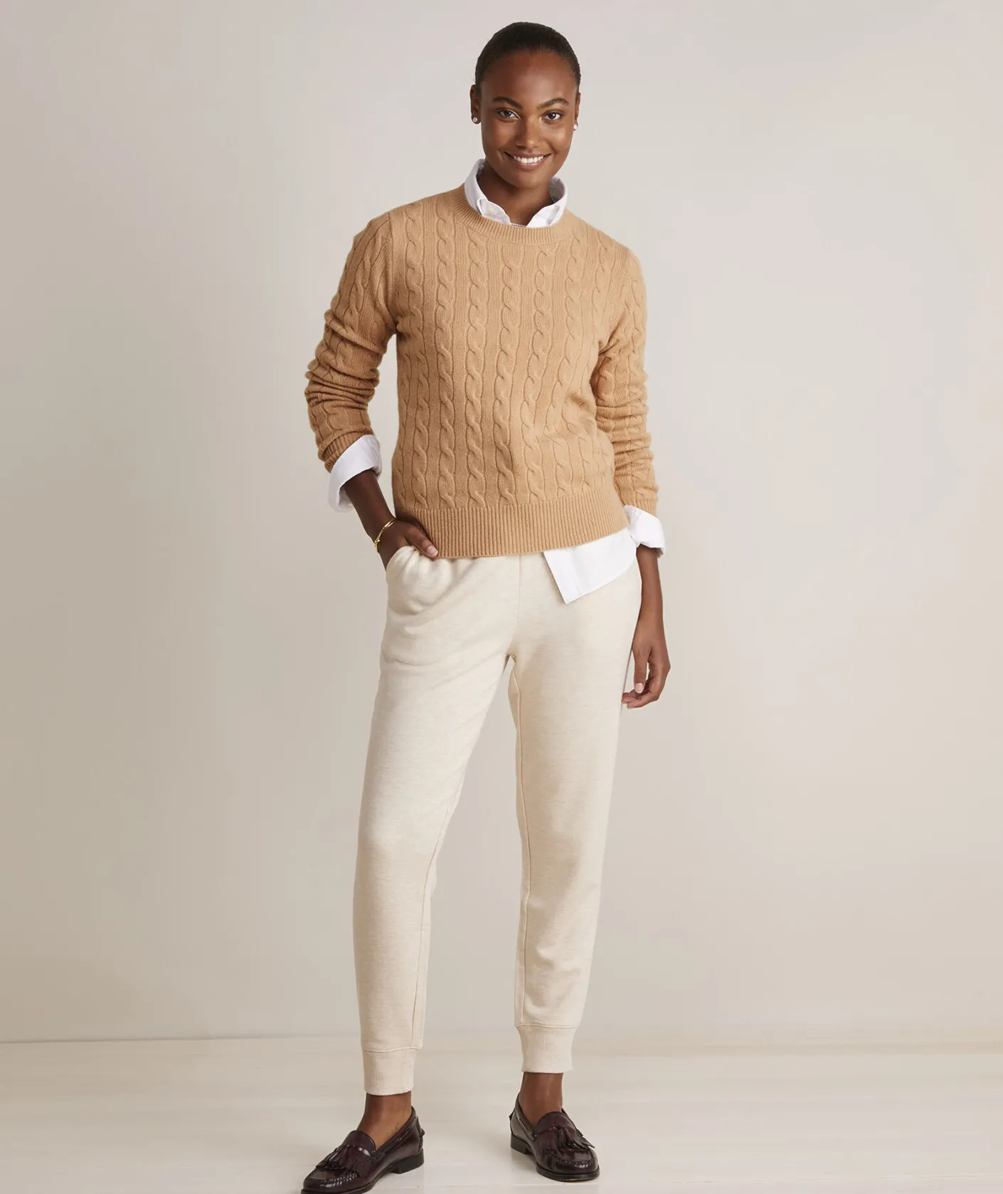 Sweaters<Vineyard Vines Cashmere Classic Cable Crewneck Sweater Turf Green