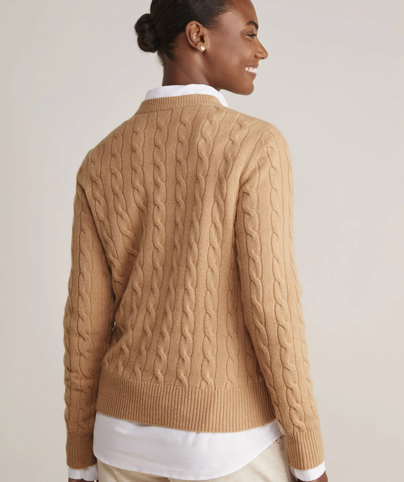 Sweaters<Vineyard Vines Cashmere Classic Cable Crewneck Sweater Turf Green