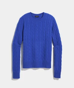 Sweaters<Vineyard Vines Cashmere Classic Cable Crewneck Sweater Hull Blue