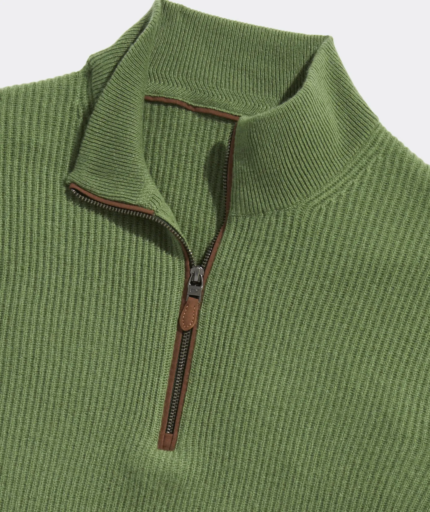 Quarter-Zips<Vineyard Vines Cashmere Fisherman Rib Quarter-Zip Sweater Cypress