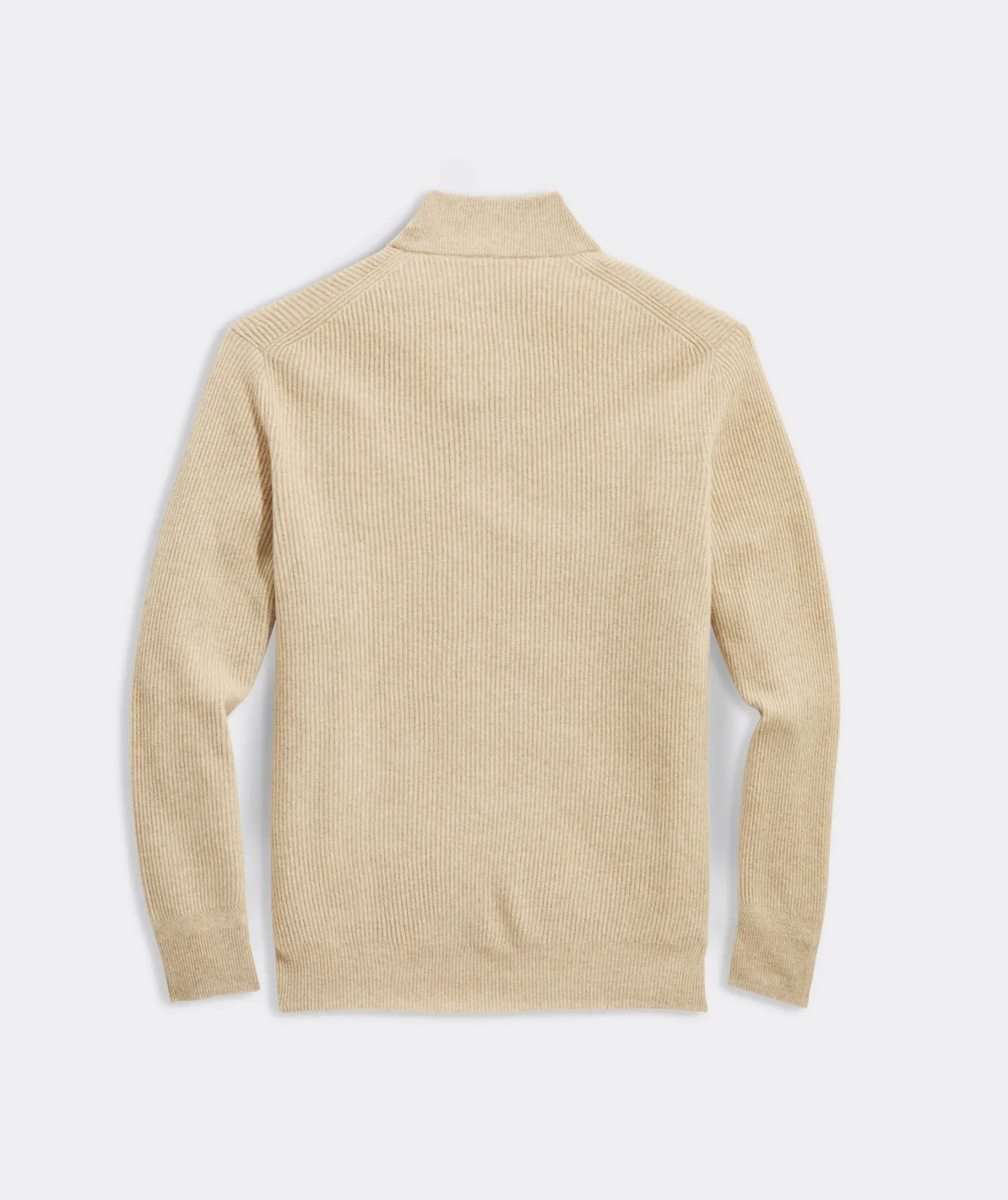 Quarter-Zips<Vineyard Vines Cashmere Fisherman Rib Quarter-Zip Sweater Oatmeal Heather