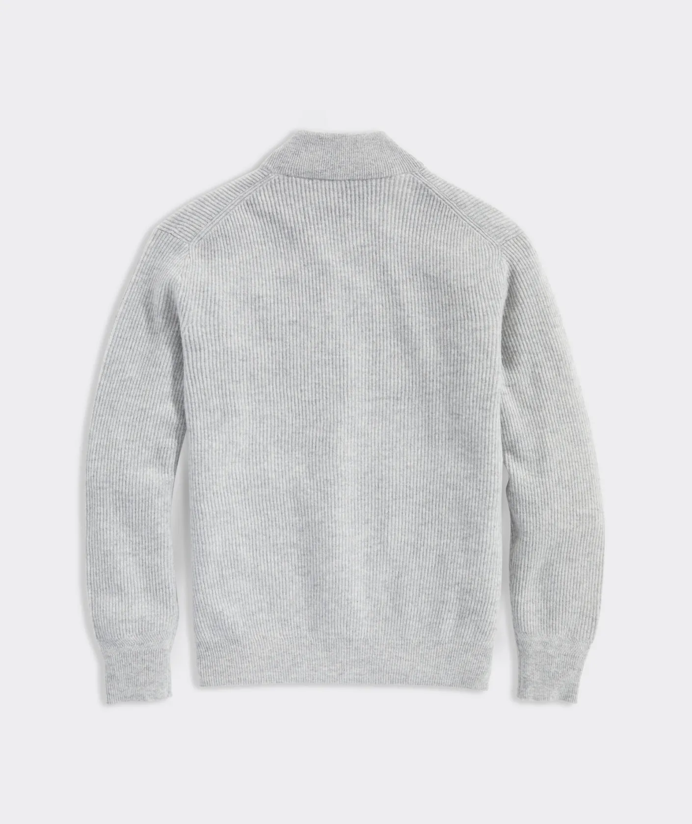 Quarter-Zips<Vineyard Vines Cashmere Fisherman Rib Quarter-Zip Sweater Light Gray Heather