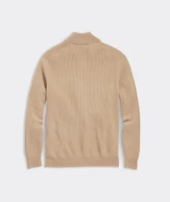 Quarter-Zips<Vineyard Vines Cashmere Fisherman Rib Quarter-Zip Sweater Camel