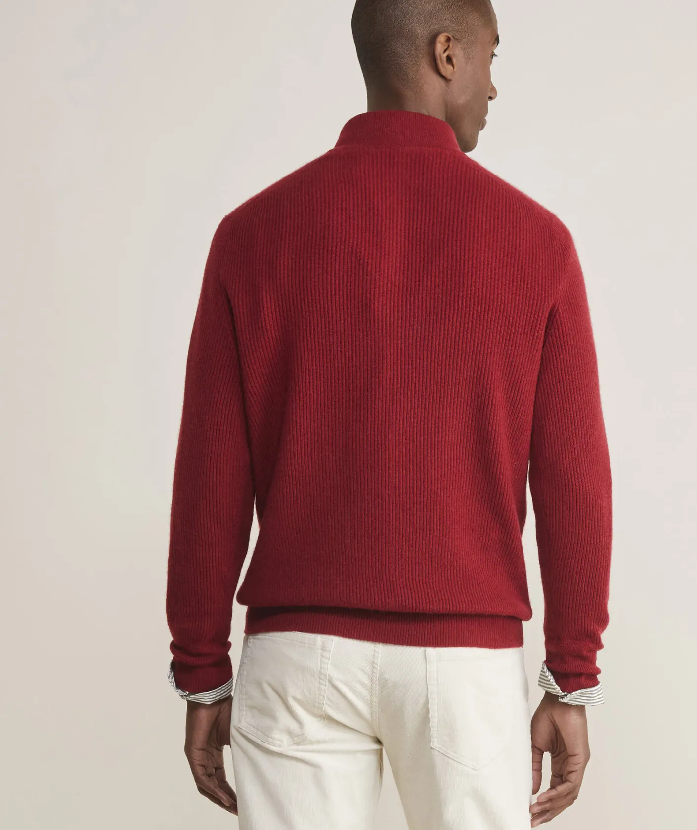 Quarter-Zips<Vineyard Vines Cashmere Fisherman Rib Quarter-Zip Sweater Sangria