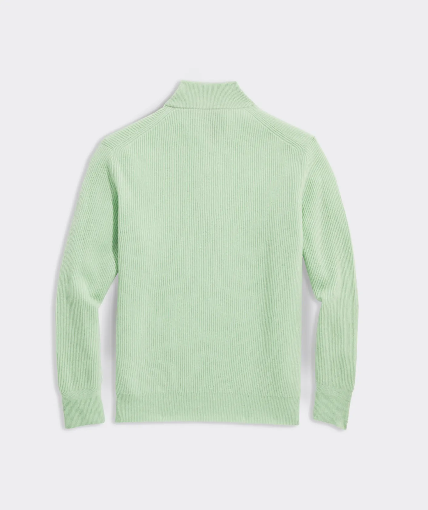 Quarter-Zips<Vineyard Vines Cashmere Fisherman Rib Quarter-Zip Sweater Mint Sprig