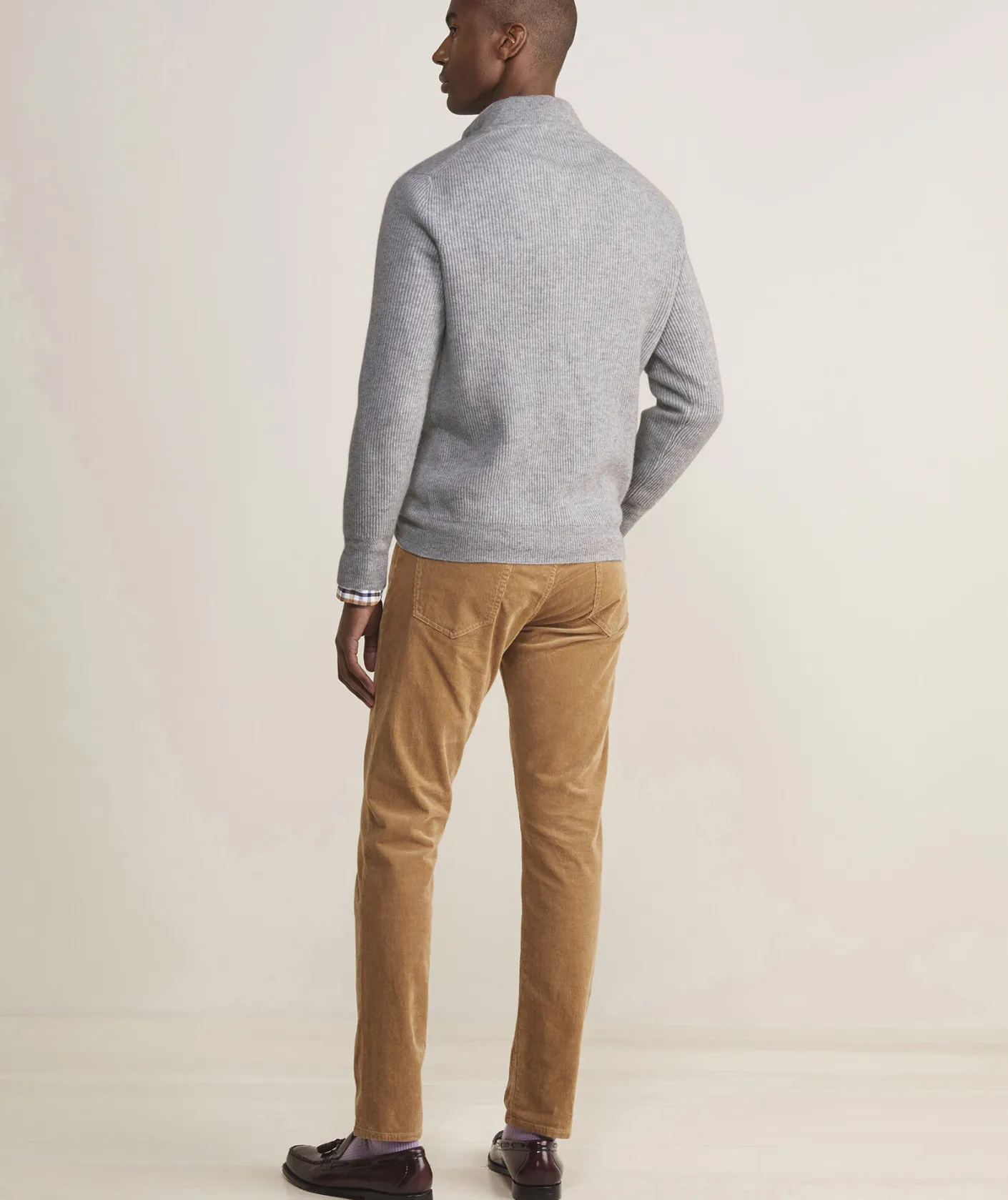 Sweaters<Vineyard Vines Cashmere Fisherman Rib Quarter-Zip Sweater Light Gray Heather