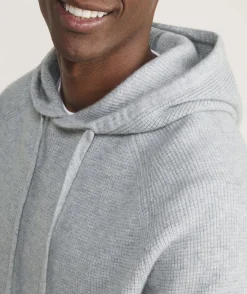 Sweatpants & Sweatshirts|Sweaters<Vineyard Vines Cashmere Waffle Hoodie Light Gray Heather