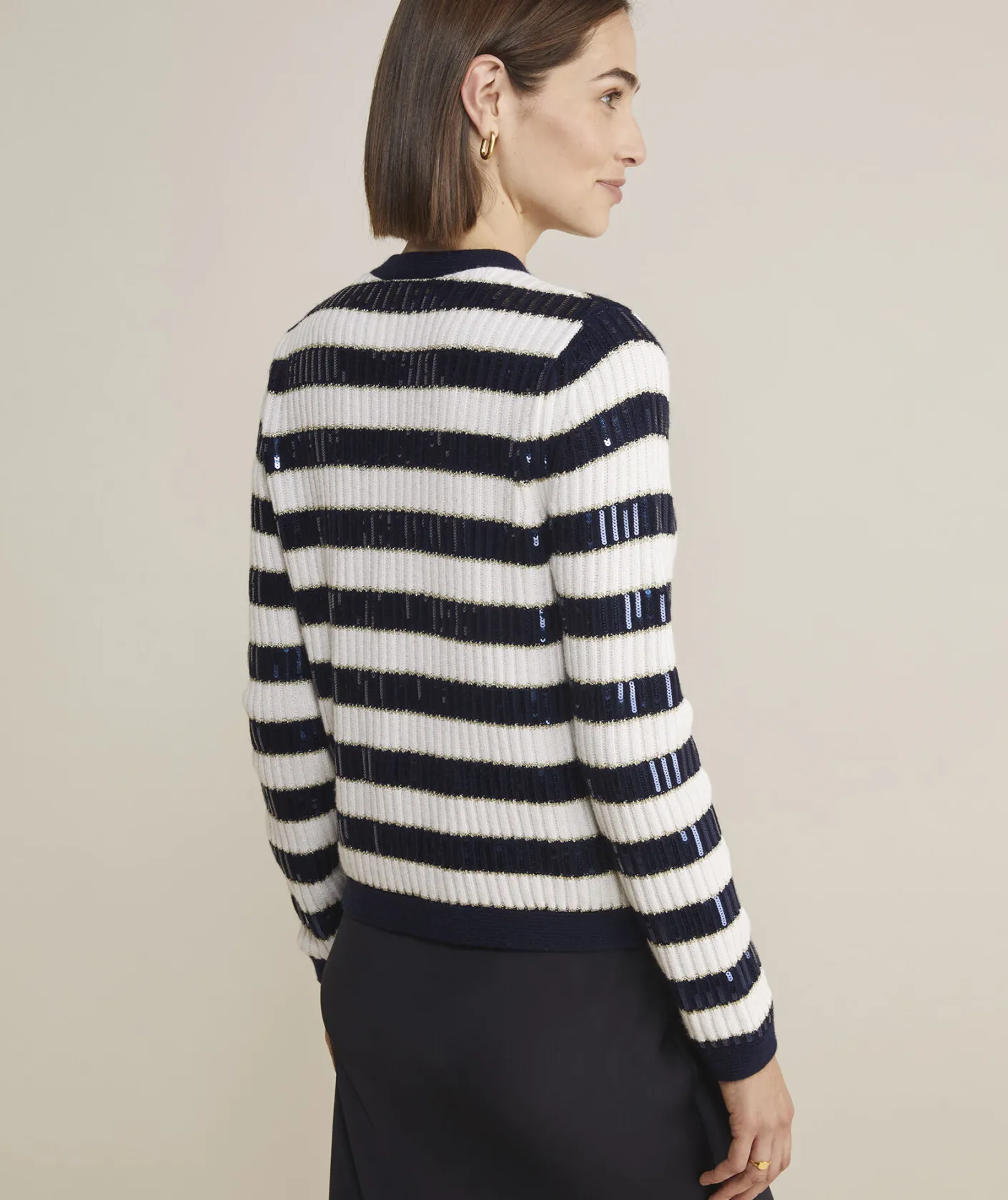 Sweaters<Vineyard Vines Cashmere Waffle-Knit Striped Crewneck Sweater Rum Runner