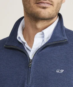 Mens|Hats<Vineyard Vines Chambray Leather Patch Trucker Hat Vineyard Navy