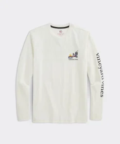 Tees<Vineyard Vines Chilly Peppers Long-Sleeve Dunes Tee Marshmallow Hthr
