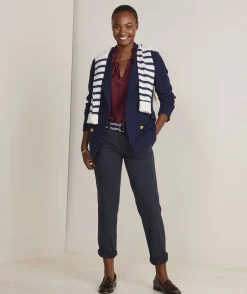 Shirts & Tops<Vineyard Vines Cinched Puff-Sleeve Top Toile - Rum Runner