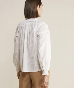 Shirts & Tops<Vineyard Vines Clip Dot Ruffle Popover Jet Black