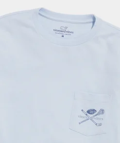 Tees<Vineyard Vines Cool Sports Fans Long-Sleeve Pocket Tee Ice Water