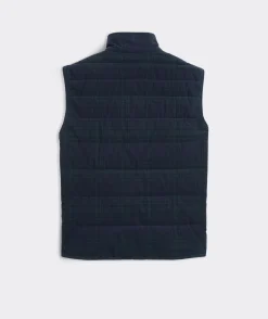Jackets & Vests<Vineyard Vines Corduroy Blackwatch Puffer Vest Charleston Green
