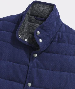 Jackets & Vests<Vineyard Vines Corduroy Puffer Vest Nautical Navy