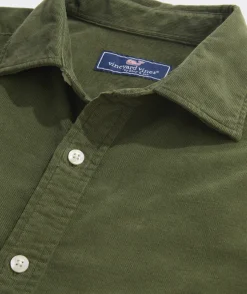 Button-Down Shirts<Vineyard Vines Corduroy Spread Collar Shirt Cypress