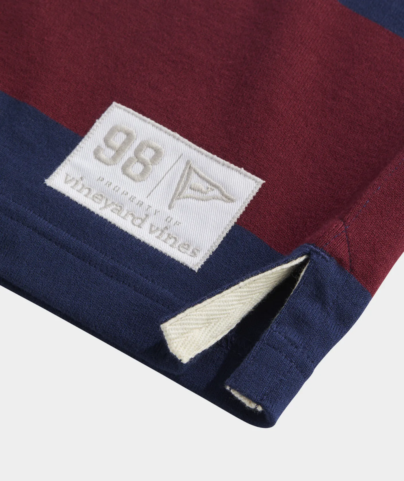 Polos<Vineyard Vines Cotton Rugby Shirt Naut Navy/Crimson