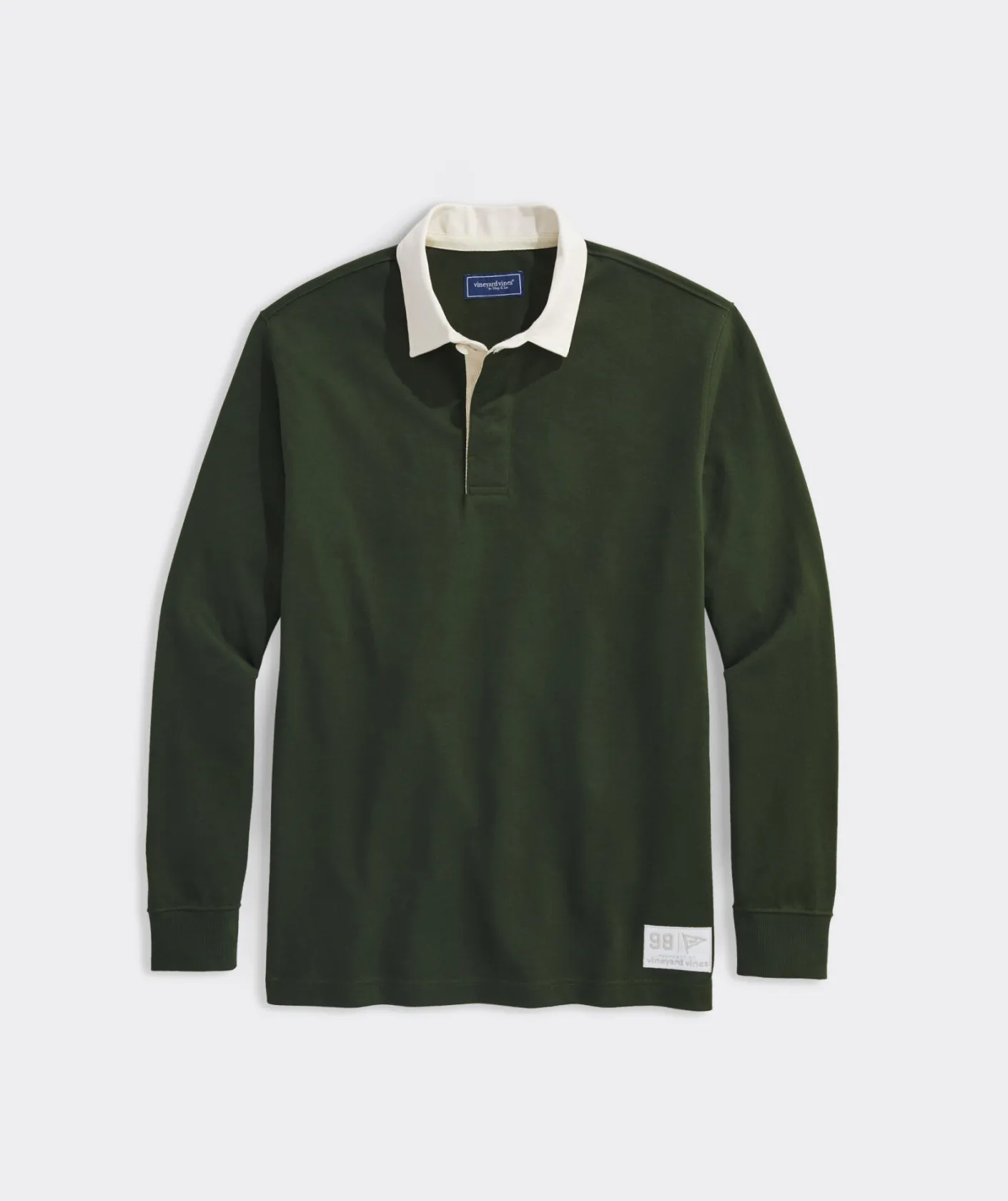 Polos<Vineyard Vines Cotton Rugby Shirt Forest Olive