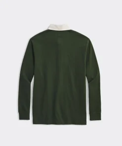 Polos<Vineyard Vines Cotton Rugby Shirt Forest Olive