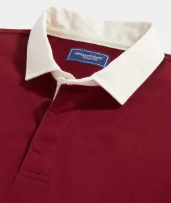 Polos<Vineyard Vines Cotton Rugby Shirt Sangria