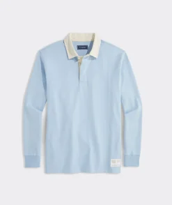 Polos<Vineyard Vines Cotton Rugby Shirt Jake Blue
