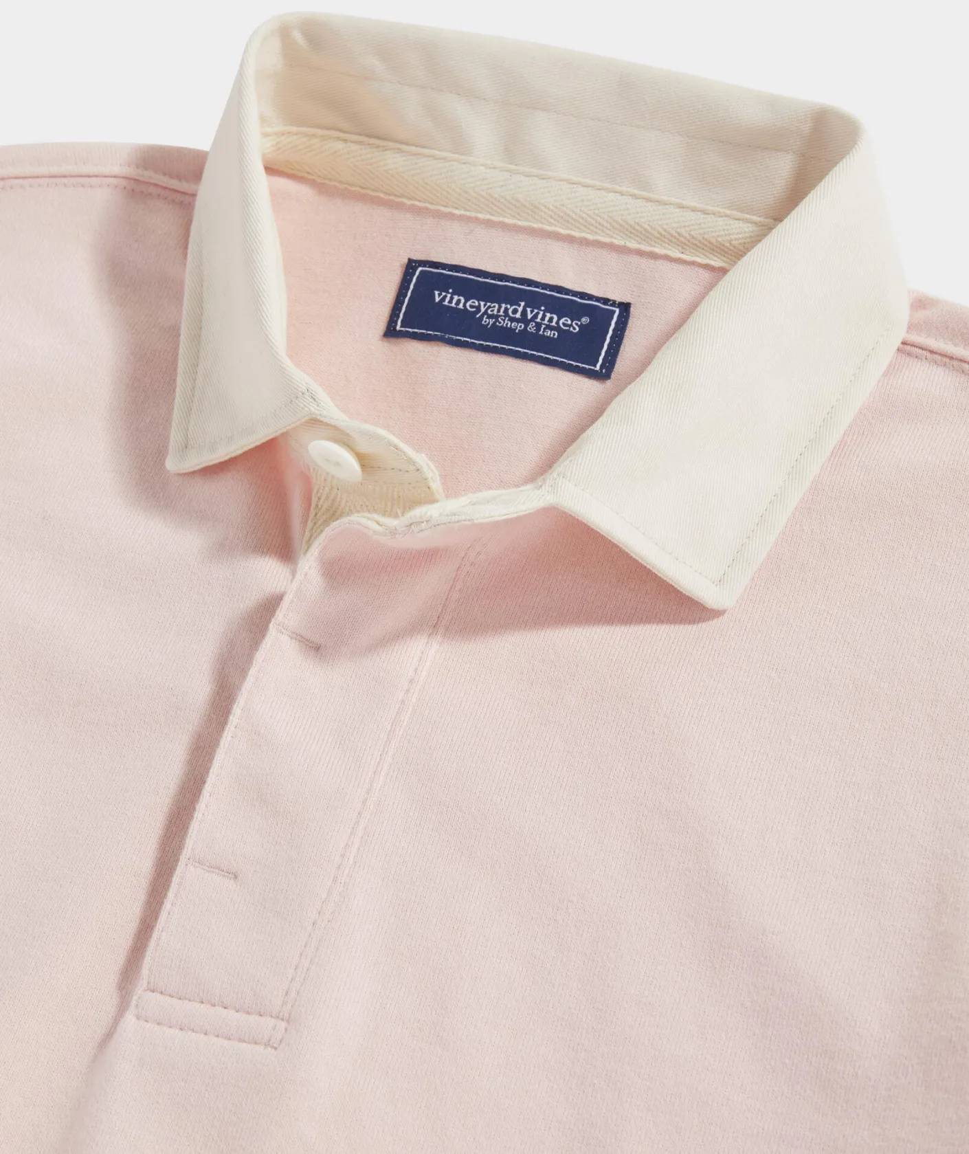 Polos<Vineyard Vines Cotton Rugby Shirt Strawberry Cream