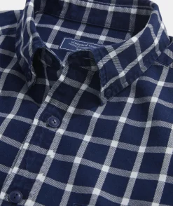 Button-Down Shirts<Vineyard Vines Cotton Twill Indigo Check Shirt CHK INDIGO