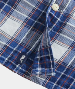 Button-Down Shirts<Vineyard Vines Cotton Twill Indigo Plaid Shirt Pld Marshmallow