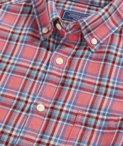 Button-Down Shirts<Vineyard Vines Cotton Twill Plaid Shirt Rum Runner