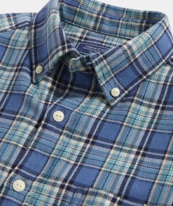 Button-Down Shirts<Vineyard Vines Cotton Twill Plaid Shirt Blue Moon