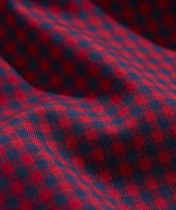Button-Down Shirts<Vineyard Vines Cotton Twill Spread Collar Gingham Shirt Red Velvet