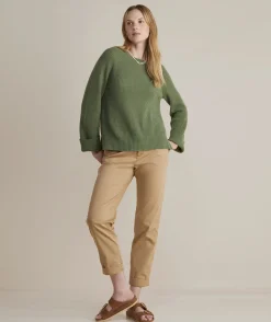 Sweaters<Vineyard Vines Cropped Cable V-Neck Sweater Marshmallow