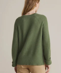 Sweaters<Vineyard Vines Cropped Cable V-Neck Sweater Marshmallow