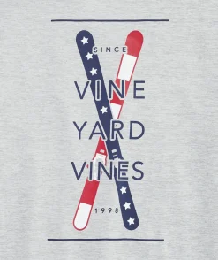 Detroit Tigers<Vineyard Vines Detroit Tigers Mountain Sweater Fleece Vest Grey Heather