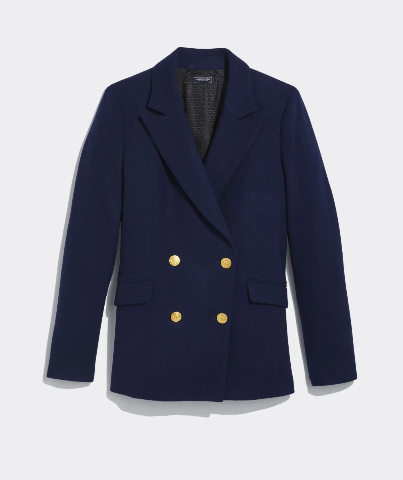 Jackets & Vests<Vineyard Vines Double Breasted Wool Blazer Nautical Navy