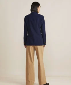 Jackets & Vests<Vineyard Vines Double Breasted Wool Blazer Nautical Navy