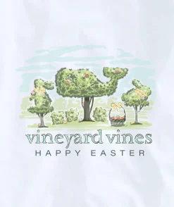 Tees<Vineyard Vines Easter Bushes Long-Sleeve Pocket Tee White Cap
