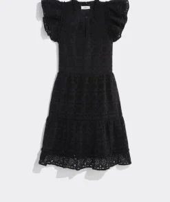 Dresses & Skirts<Vineyard Vines Eyelet Tiered Ruffle Dress Jet Black