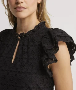 Dresses & Skirts<Vineyard Vines Eyelet Tiered Ruffle Dress Jet Black